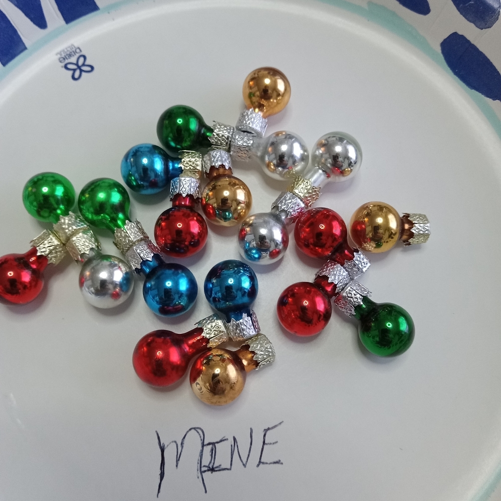 Partylite glowing Christmas tree bulbs. These are hand made.